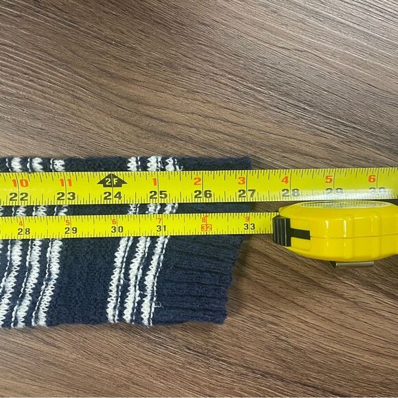 Gant Rugger Men's The Slubber Sweater Blue Off White stripe knit medium. Striped - Picture 15 of 16